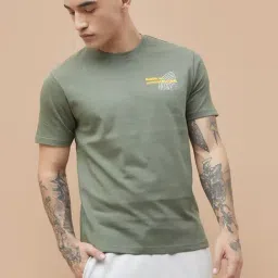 Kappa Green Regular Fit Printed T-Shirt-image-14