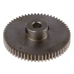 RS PRO Steel 60 Teeth Spur Gear, 0.5 Module, 4 mm Bore Dia, 30 mm Pitch Dia, 10 mm Hub Dia 8787847-50