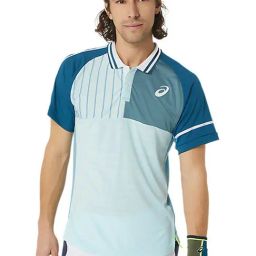 Asics Aquamarine Regular Fit Self Pattern Sports Polo-image-37