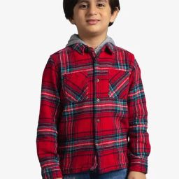 Ed-A-Mamma Boys Red Cotton Checks Shirt-picture-2