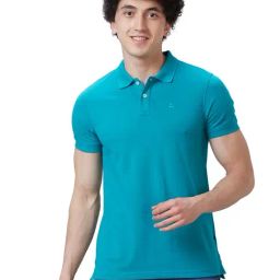 Parx Blue Regular Fit Polo T-Shirt-picture-9