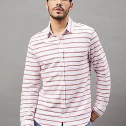 Club York White Regular Fit Striped Shirt-picture-36