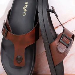 Styli Men's Brown T-Strap Sandals-image-34