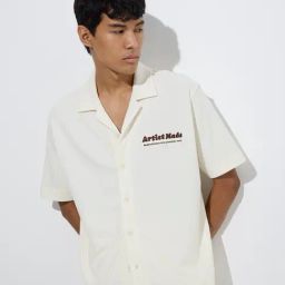 Nuon by Westside Off-White Embroidered Relaxed-Fit Cotton Shirt-image-99