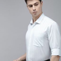 Park Avenue Slim Fit Striped Pure Cotton Formal Shirt-image-10