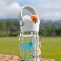Zoku White Plastic Clear Safari Kids Flip Straw Bottle (0.415 L)-picture-44