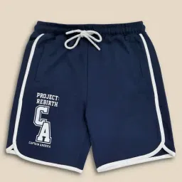 Kidsville Blue & White Printed Shorts-image-24