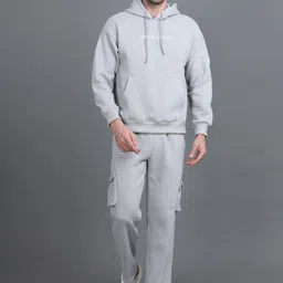 Antiloop Men Printed Hooded Tracksuit-11