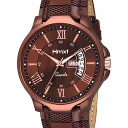 HMXT Men Dial & Leather Textured Straps Analogue Watch HMXT-66-26