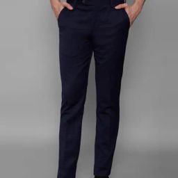 Louis Philippe Navy Slim Fit Trousers-image-48