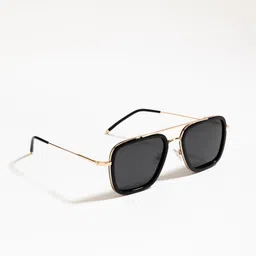 Urban Monkey Unisex Square Sunglasses with UV Protected Lens S7036_blackgold-12