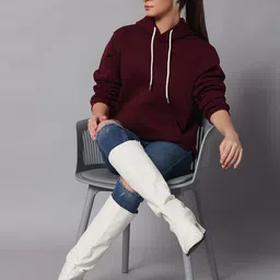 Obaan Women Hooded Pullover Sweatshirt-image-50