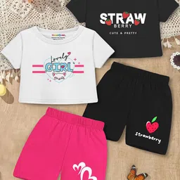 YK X Trampoline Girls Printed Top with Shorts-image-5