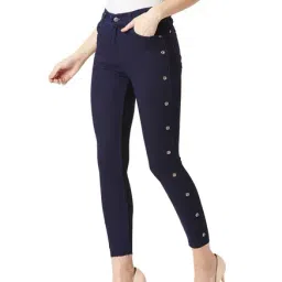 Miss Chase Navy Cotton Skinny Fit Jeans-image-91