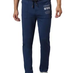 Being Human Blue Regular Fit Printed Trackpants-10