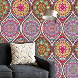 ArtzFolio Printed UV-Resistant Anti-Bacterial Vintage MandalasPeel & Stick Wallpaper-image-68