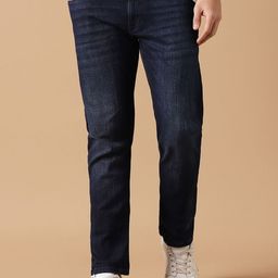Peter England Casuals Men Slim Fit Mid-Rise Mildly Distressed Light Fade Jeans-picture-25