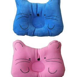 Jars Collections Memory Foam Pillow Cat Face Print Pack of 2 - Multicolour-picture-23
