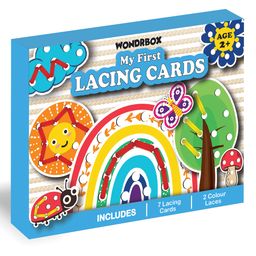 Wondrbox Lacing Activity for Kids Cardboard Cutouts Laces - Multicolour-image-4