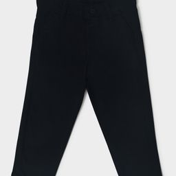 Mi Arcus 98% Cotton 2% Elastane Solid Button Down Trouser - Navy Blue-image-99