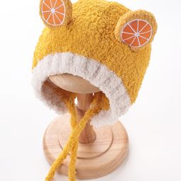 Babyhug Woollen Acrylic Cap Orange Design - Yellow-image-30