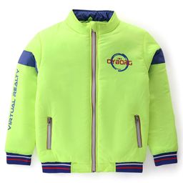 Pine Kids Full Sleeves Medium Winter Jacket - Neon Green-11