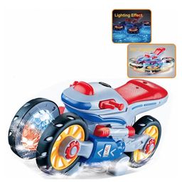 YAMAMA Stunt Stop Motorcycle Musical Toy For Kids Electric Universal 360 Degree Rotating Motorbike Toy With 3D Lights And Music For Kids - Multicolor-30