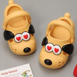 Yellow Bee Puppy Designed Sling Back Clogs - Yellow-picture-27