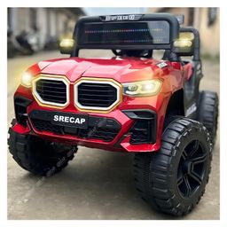 Srecap Rechargeable Baby Battery Powered Electric Car Jeep for Kids Bluetooth Music & Lights Dual Control Mode for Ages 2 to 5 Years (Red)-25