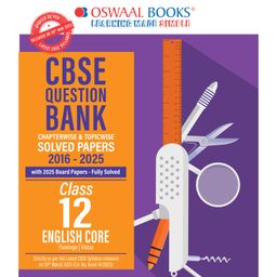 Oswaal CBSE Question Bank Chapterwise and Topicwise SOLVED PAPERS Class 12 English Core For Exam 2026-19
