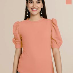 Mast & Harbour Puff Sleeve Top-image-73
