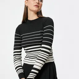 Koton Women Striped Pullover-image-32