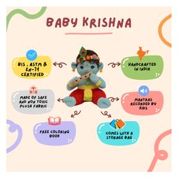 Panda's Box Mantra Chanting Baby Krishna   | Musical Soft Plush Toy image 4