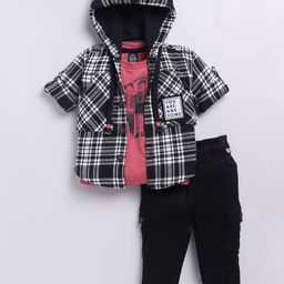 LITTLE COLLARS Boys Checked Coat with Trousers-image-83
