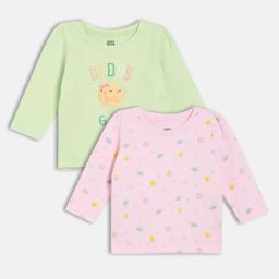 Miniklub Girls Multicolor Knitted Regular Fit Printed Top - Pack of 2-picture-41