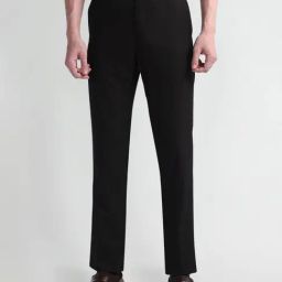 Arrow Black Regular Fit Trousers-image-76
