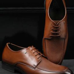 V8 By Ruosh Men's Aura Tan Derby Shoes-image-59