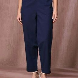 Fabindia Blue Plain Trousers-image-73