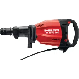 Hilti TE 1000 AVR Concrete Breaker with Supply Cord, Comfort Side Handle, Tool Case, Grease 50 ml & Pointed Chisel 3819069-86