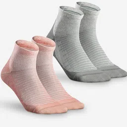 Quechua By Decathlon Men Pack Of 2 Patterned Ankle Length Socks-1