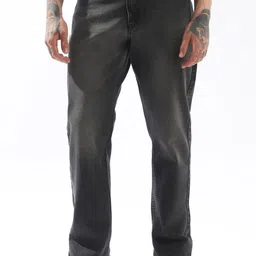 High Star Men Comfort Relaxed Fit Mid-Rise Light Fade Jeans-picture-15
