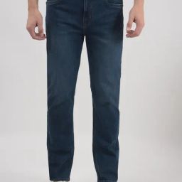 Numero Uno Medium Blue Cotton Slim Fit Jeans-image-28