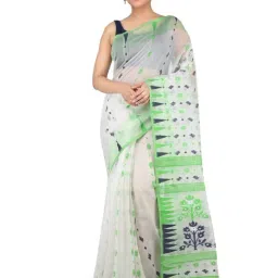 Pinkloom White Woven Jamdani Saree-picture-8