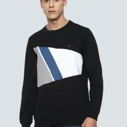 Louis Philippe Black Cotton Regular Fit Printed Sweatshirt-picture-31