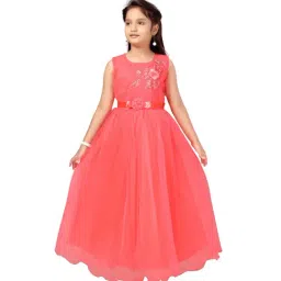 Aarika Kids Pink Embroidered Gown-image-71