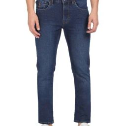 U.S. Polo Assn. Blue Cotton Slim fit Solid Jeans-image-24
