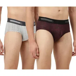 Freecultr Wine & White Printed Briefs - Pack of 2-picture-25