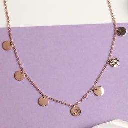 Clara 92.5 Sterling Silver Hammered Necklace for Women-image-25