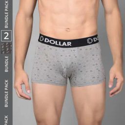 Dollar Bigboss Assorted Cotton Regular Fit Printed Trunks - Pack Of 2-picture-26