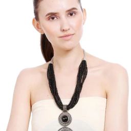 Imli Street Black & Silver Necklace-image-94